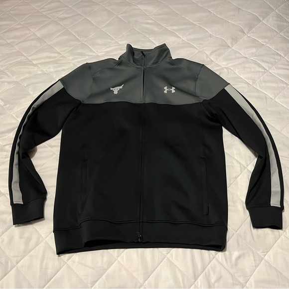 Under Armour x Project Rock Fitted Zip Up Track Jacket Men Medium M EUC